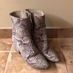 Matisse snakeskin booties